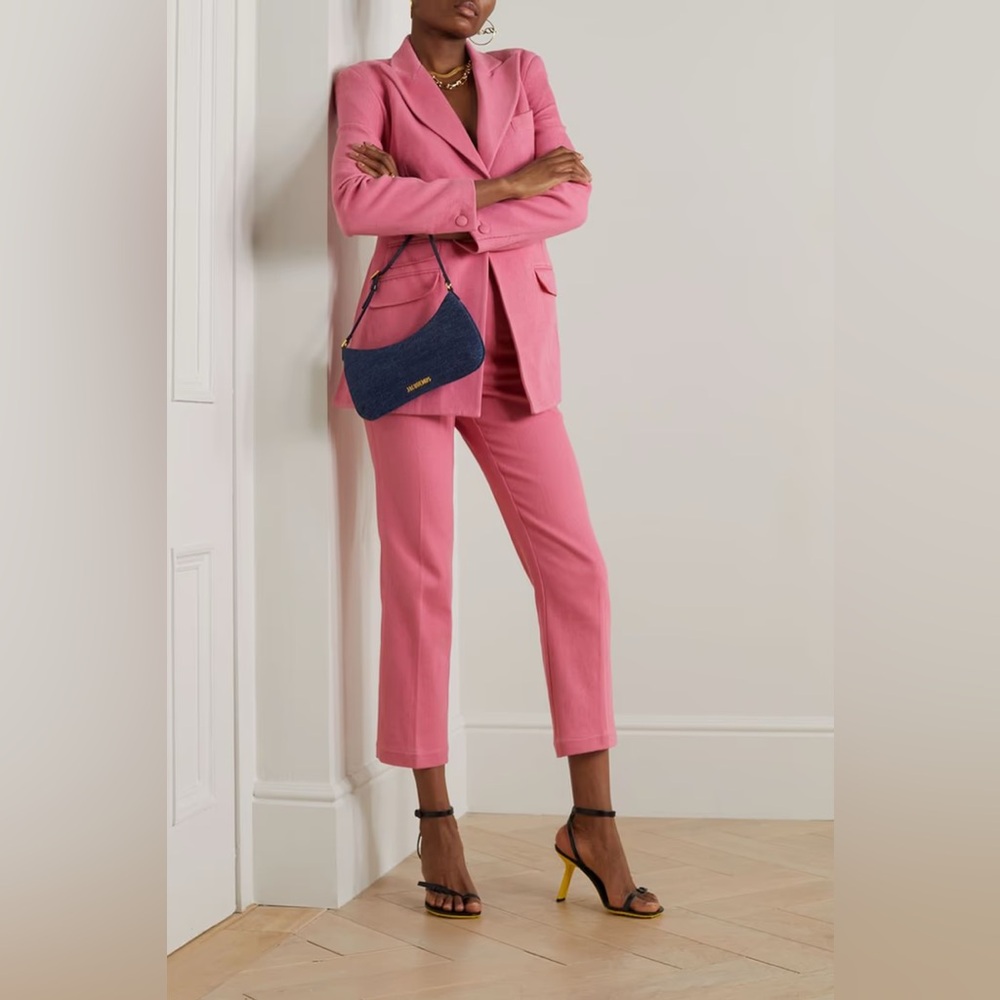 Wool straight-leg pants